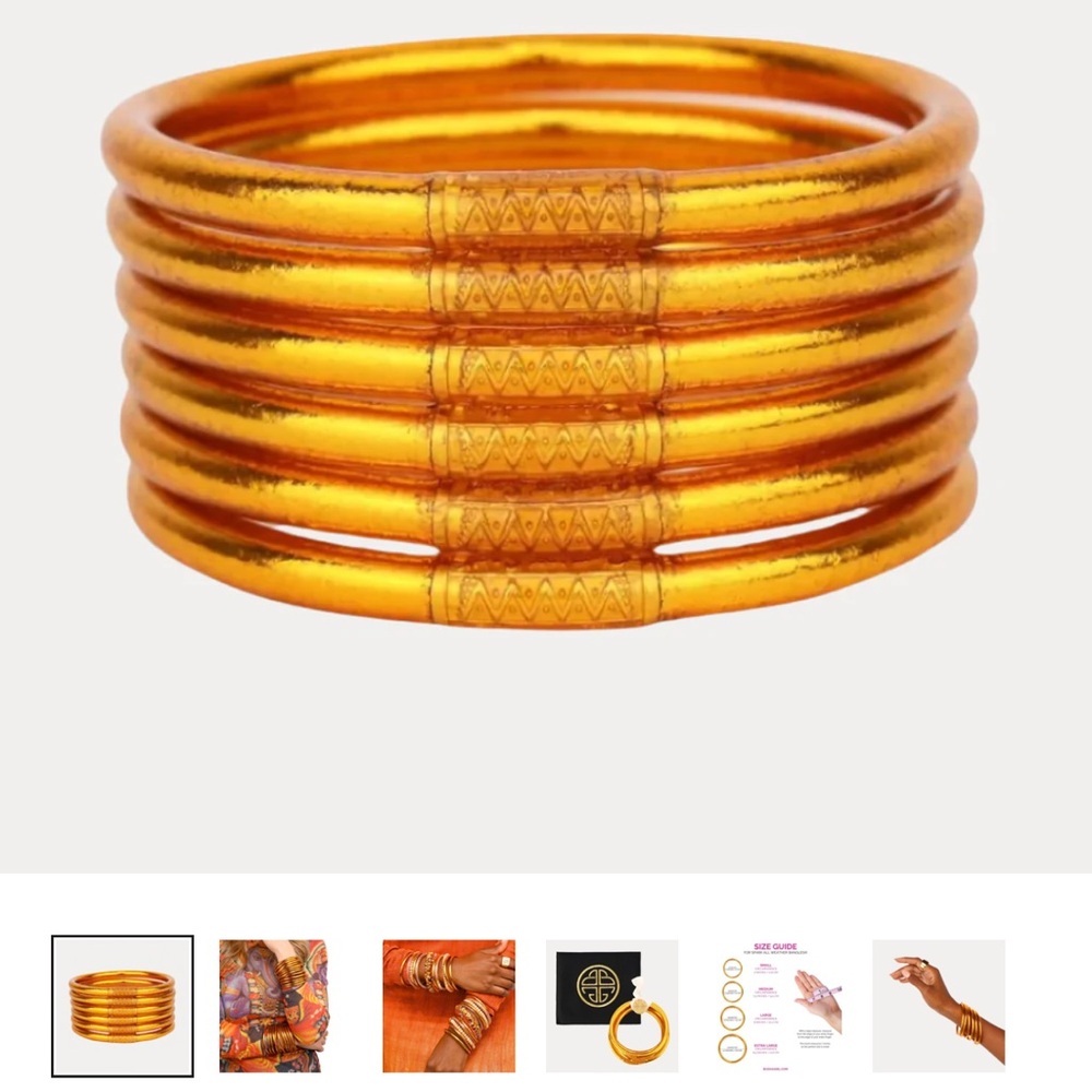 Radiant Gold-Toned Bangle Set
